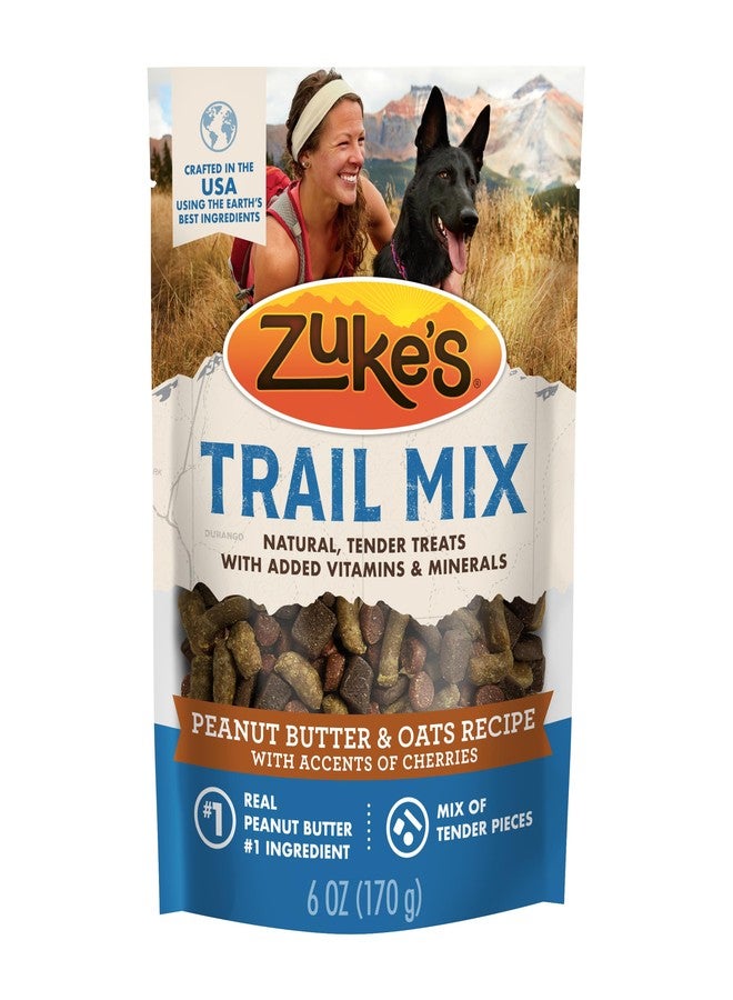 Zuke's Zuke’s Trail Mix Pet Treats For Dogs of All Sizes, Soft Dog Treats With Real Peanut Butter and Oats Recipe - 6 oz. Pouch - Image 1